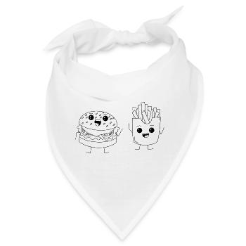 Burger & Fries 1 - Bandana - Weiß - Vorne