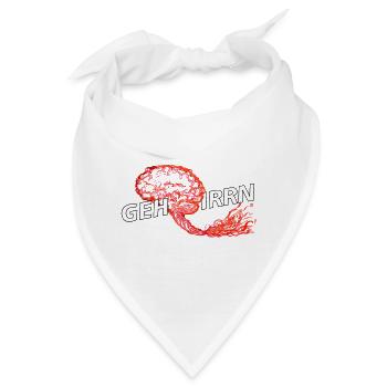 241012 Hirnzopf 077 DRUCK neu 1031 - Bandana - Weiß - Vorne