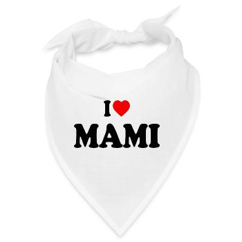I love mami - Bandana - Weiß - Vorne