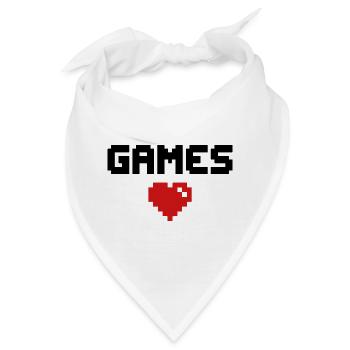 Games Herz Gamer - Bandana - Weiß - Vorne
