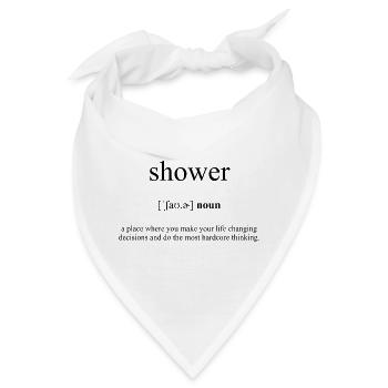 Shower | Dusche Definition Dictionary - Bandana - Weiß - Vorne