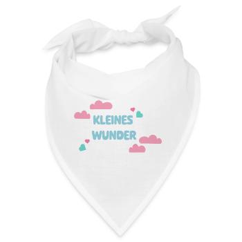 Kleines Wunder Babygeschenk - Geburtsgeschenk - Bandana - Weiß - Vorne