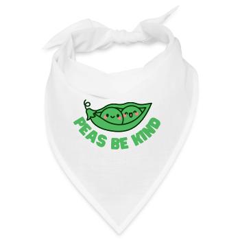 Erbsen seien Sie freundlich - Bandana - Weiß - Vorne
