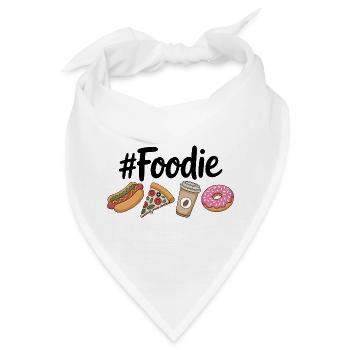 Feinschmecker-Hotdog- und Kaffeeliebhaber - Bandana - Weiß - Vorne