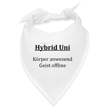 Unispruch "Hybrid Uni" Geschenk, Studenten - Bandana - Weiß - Vorne