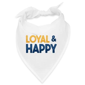 Loyal & glücklich - Bandana - Weiß - Vorne
