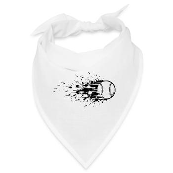Energisch Baseballspieler Baseball - Bandana - Weiß - Vorne