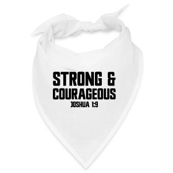 Stark und mutig Josua 1:9 Jesus mutig - Bandana - Weiß - Vorne