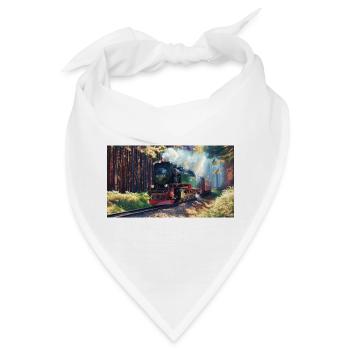 Brocken Wald Dampf - Bandana - Weiß - Vorne