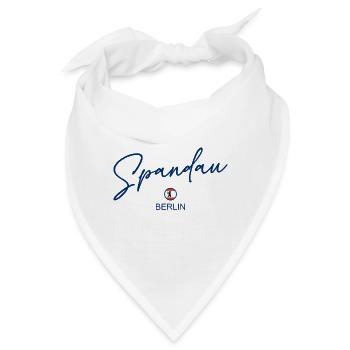 Spandau - Berlin Flagge - Berliner Bär Berlinerin - Bandana - Weiß - Vorne