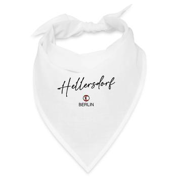 Hellersdorf - Berlin Flagge - Berliner Bär - Bandana - Weiß - Vorne