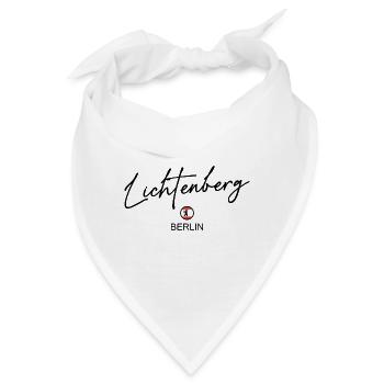 Lichtenberg - Berlin Flagge - Berliner Bär - Bandana - Weiß - Vorne