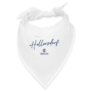 Hellersdorf - Berlin Flagge - Berliner Bär - Bandana - Weiß - Vorne