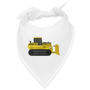 Planierraupe - Bandana - Weiß - Vorne