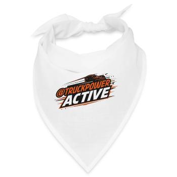 TruckPower Logo für aktives Fahren - Bandana - Weiß - Vorne