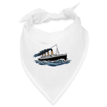 Titanic Legendärer Ozeandampfer stürmischer See - Bandana - Weiß - Vorne