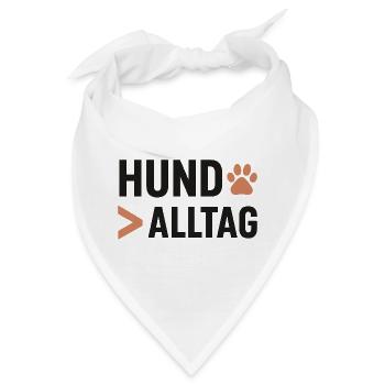 Hund Alltag Pfotenkunst Logo - Bandana - Weiß - Vorne