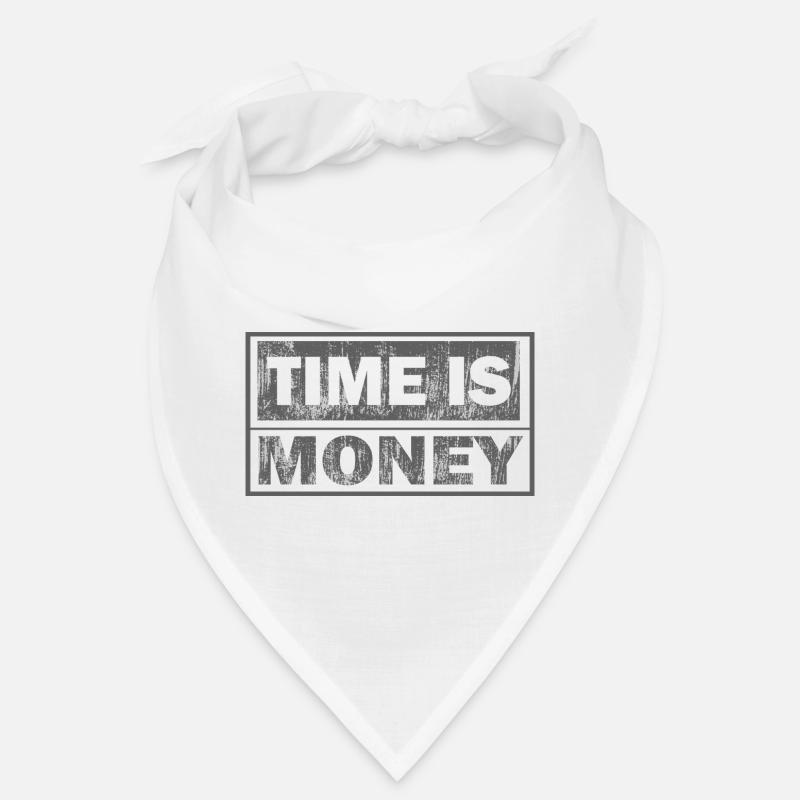 Le temps, c’est de l’argent : texte de deux lignes Bandana
