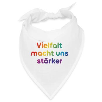Vielfalt macht uns stärker - Bandana - Weiß - Vorne
