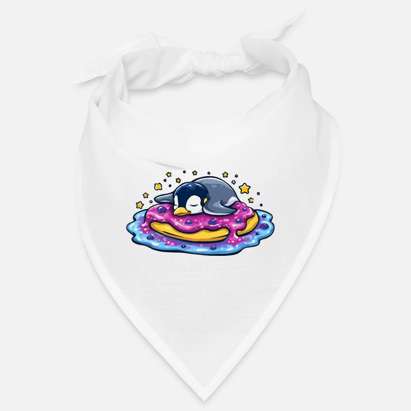 Sleeping penguin on donut Bandana