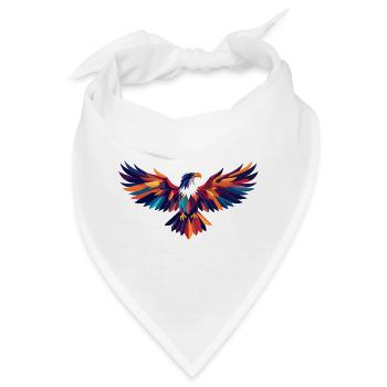 Bunter Adler abstrakter Feuervogel Flügel Kunst - Bandana - Weiß - Vorne