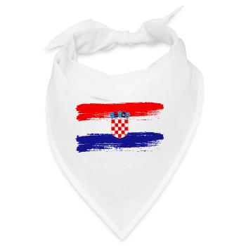 Croatian Flag Football Fan Sports Heritage - Bandana - Weiß - Vorne