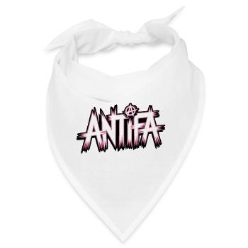 Antifa – Antifaschistisches Merch - Bandana - Weiß - Vorne
