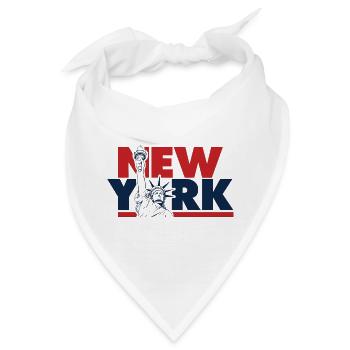 New York Freiheit Grafik - Bandana - Weiß - Vorne