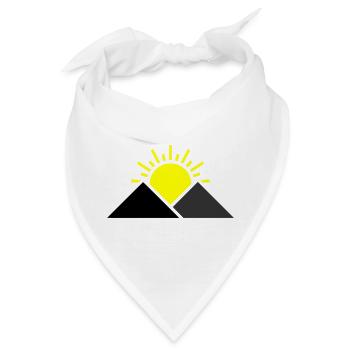 Sonne Berge Landschaft - Bandana - Weiß - Vorne