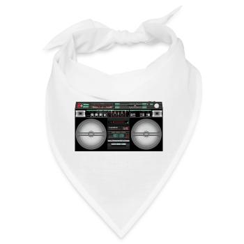 Retro Boombox Cassette Neon - Bandana - Weiß - Vorne