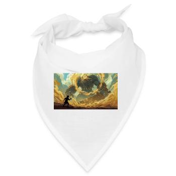 David gegen Goliath: Hirtenstein trifft Riesen - Bandana - Weiß - Vorne