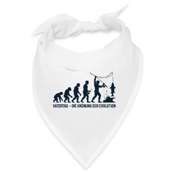 Vatertag Krönung der Evolution Angler Papa 2026 - Bandana - Weiß - Vorne