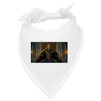 Der gealterte Beowulf herrscht als weiser König - Bandana - Weiß - Vorne