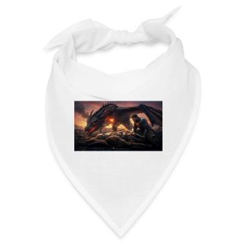 Beowulf stirbt, nachdem er den mächtigen Drachen getötet hat - Bandana - Weiß - Vorne