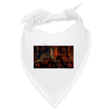 Der alte Beowulf herrscht als weiser König in der nordischen Saga - Bandana - Weiß - Vorne