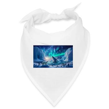 Polarpolarlichter und Wale - Bandana - Weiß - Vorne