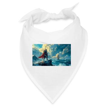 Beowulf stellt sich dem Schicksal, das auf ihn wartet, nordische Saga - Bandana - Weiß - Vorne