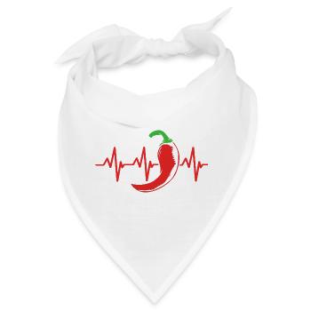 Chipotle Chilli Jalapeno Scharf Chili Chilischote - Bandana - Weiß - Vorne