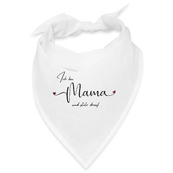 LIEBEVOLL Mamastolz - Bandana - Weiß - Vorne