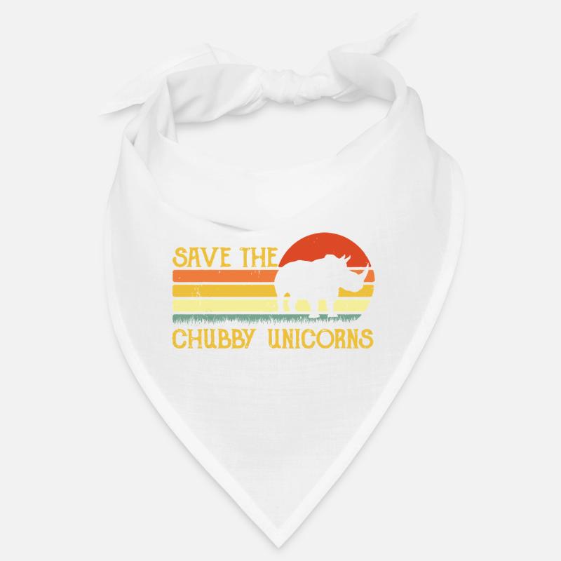 Save the Chubby Unicorns Retro Sunset Bandana