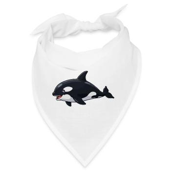 Orca Cartoon Wal Design - Bandana - Weiß - Vorne