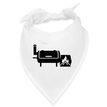BBQ Smoker Grillmeister Pulled Pork Grillen - Bandana - Weiß - Vorne