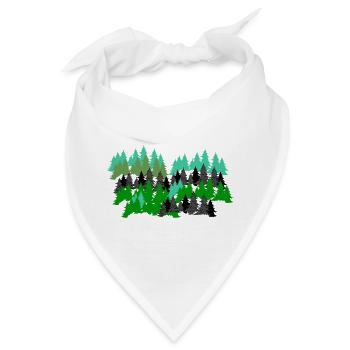 Kiefen silhouette  - Bandana - Weiß - Vorne