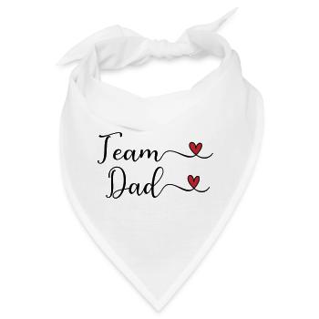 Team Dad Herz Typografie-Design - Bandana - Weiß - Vorne