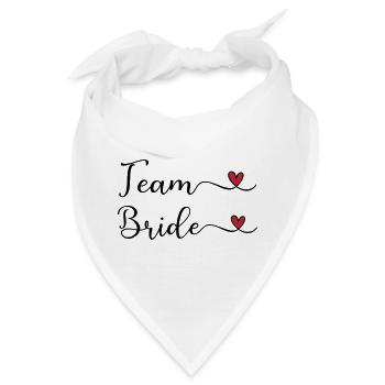 Team Braut niedliche handgeschriebene Typografie mit Herz - Bandana - Weiß - Vorne