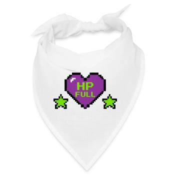 HP Full Pixel Herz Logo - Bandana - Weiß - Vorne