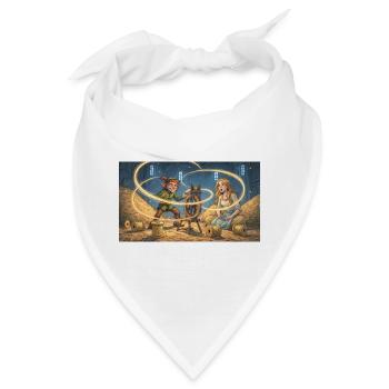 Rumpelstilzchen spinnt Stroh zu glänzendem Gold - Bandana - Weiß - Vorne
