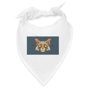 Cat design - Bandana - Weiß - Vorne