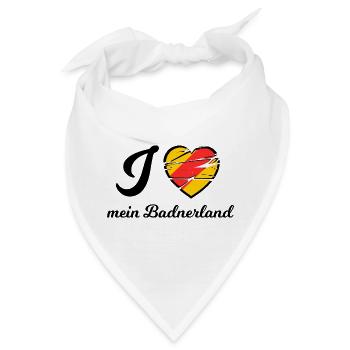 Herz im Street-Style Badnerland - Bandana - Weiß - Vorne