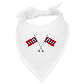 Norwegische Flagge - Bandana - Weiß - Vorne